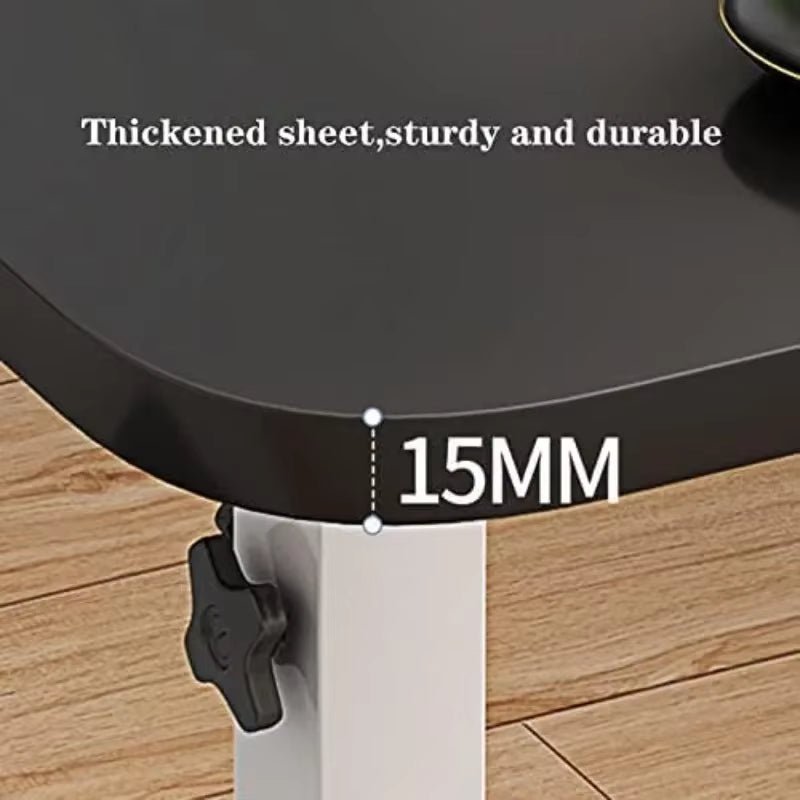 Laptop Desk with Drawer 360° Rotating Plate Double Anti - Slip Strips Height Adjustable Foldable Portable Bed Table for Students - FLUFFI