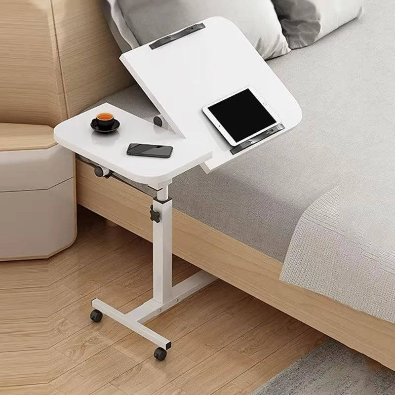 Laptop Desk with Drawer 360° Rotating Plate Double Anti - Slip Strips Height Adjustable Foldable Portable Bed Table for Students - FLUFFI