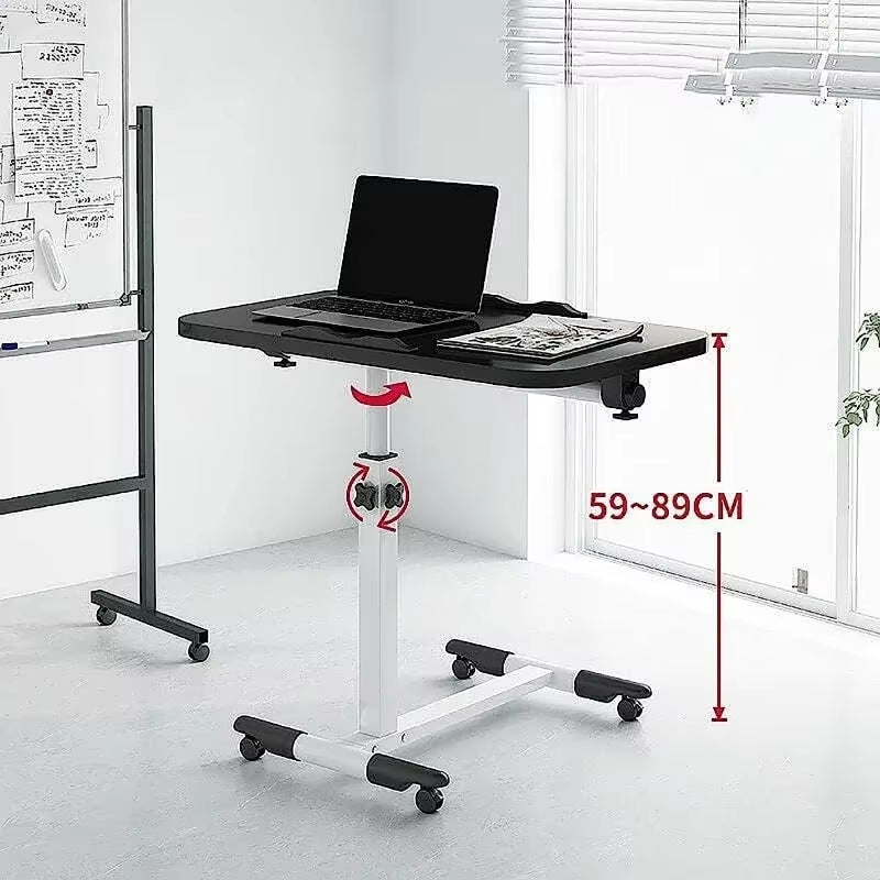 Laptop Desk with Drawer 360° Rotating Plate Double Anti - Slip Strips Height Adjustable Foldable Portable Bed Table for Students - FLUFFI