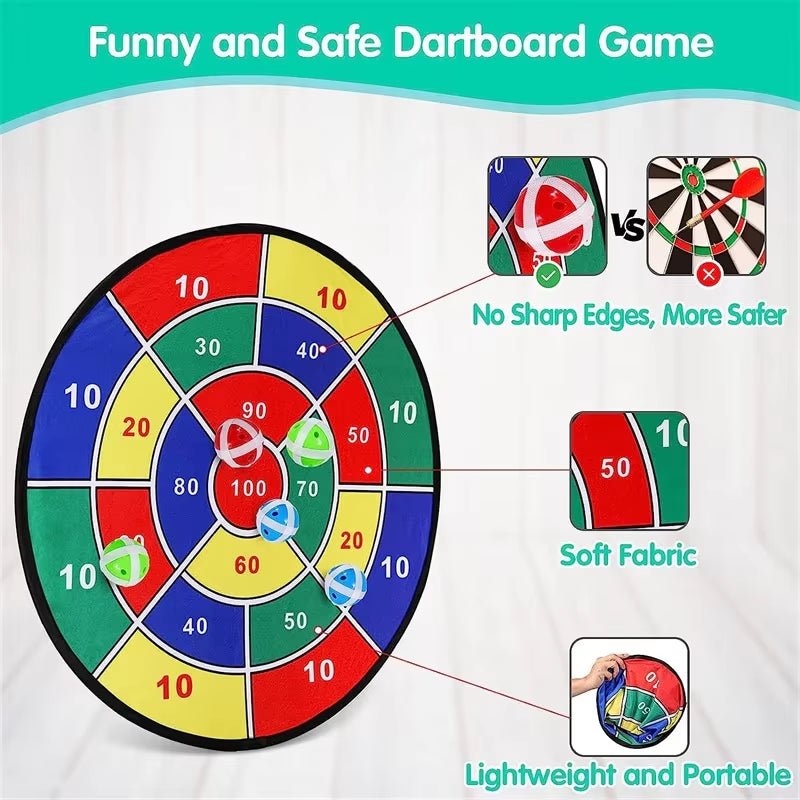 Large Dart Board - Sticky Balls - Indoor Sport - FLUFFI
