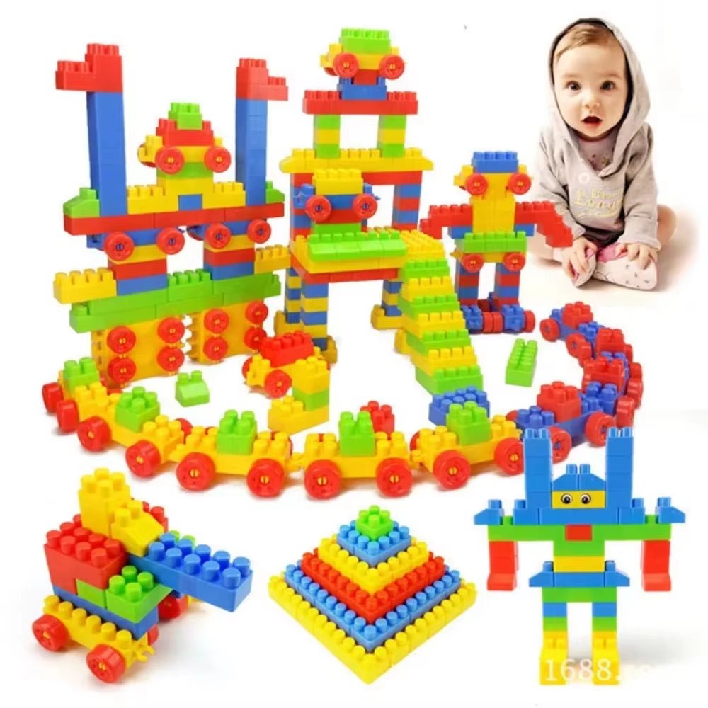 Large Particle Building Block Toys Assembly Toys, Children'S Puzzle Toys Creative Splicing Plastic Toys - FLUFFI