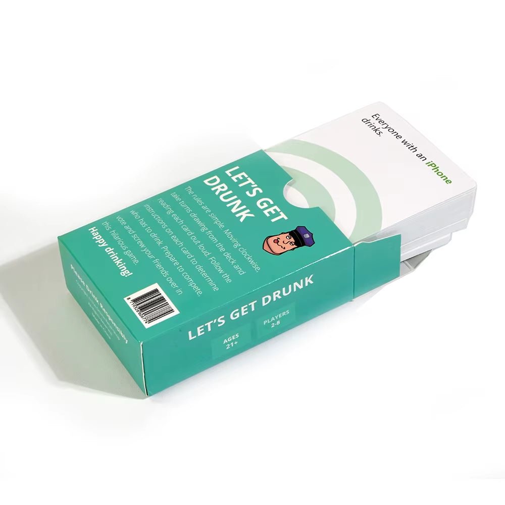 Let'S Get Drunk Drinking Card Game for Adults Fun Party Board Game Suitable for 2 to 8 Player English - FLUFFI