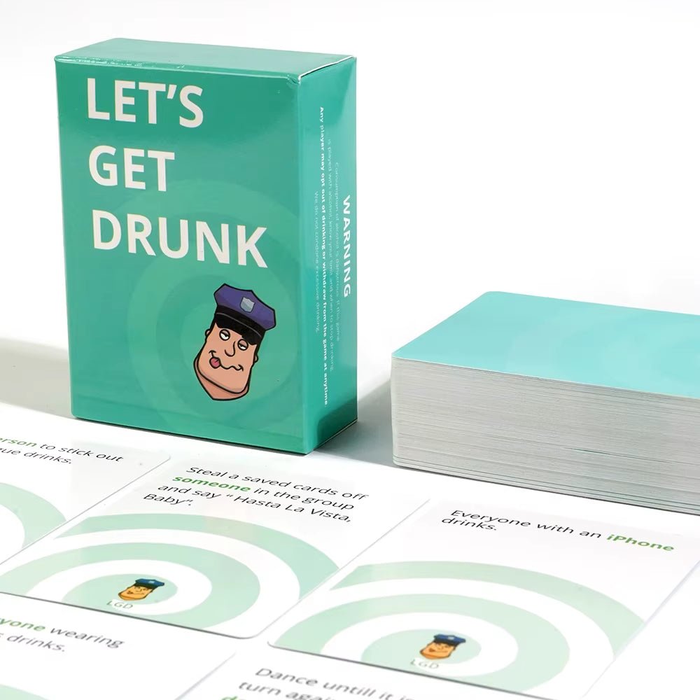 Let'S Get Drunk Drinking Card Game for Adults Fun Party Board Game Suitable for 2 to 8 Player English - FLUFFI