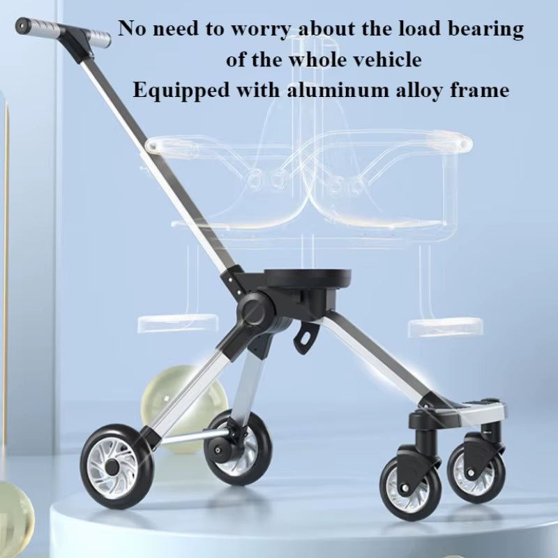 Lightweight Double Stroller with Canopy for Infants & Toddlers Travel Twin Umbrella Stroller Compact Easy Fold Aluminum Frame - FLUFFI