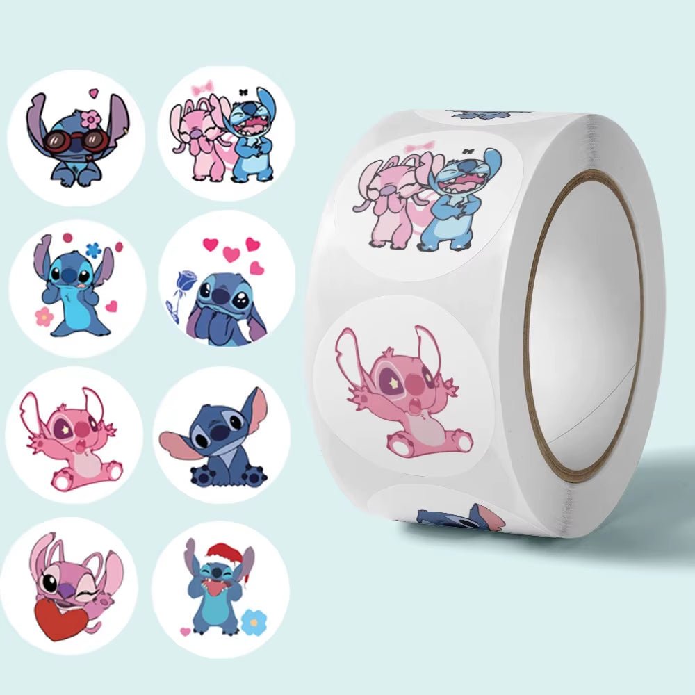 Lilo & Stitch Stickers | Disney | 500Pcs/Roll - FLUFFI
