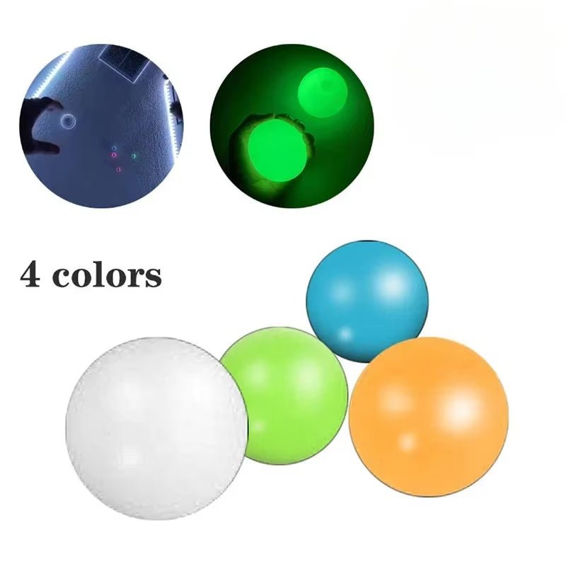 Luminous Sticky Ball | Glow in the Dark Ball | Throwing Target Ball - FLUFFI