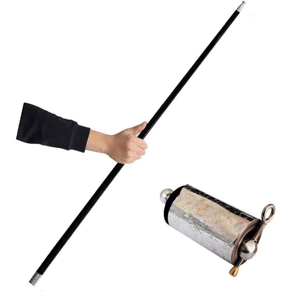 Magic Stick | Metal High Elasticity Steel | Silver Cane - FLUFFI