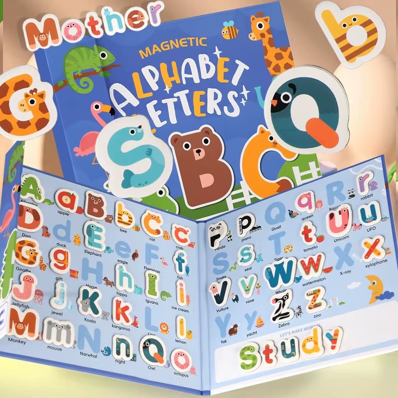 Magnetic Alphabet Letters,Letters ABC Learning Toys for Preschool Education,Spelling English Word Game,Fridge Stickers - FLUFFI