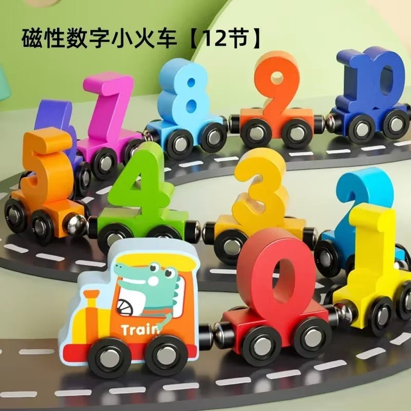 Magnetic Number Train Set | Color Cognition | Car Montessori - FLUFFI