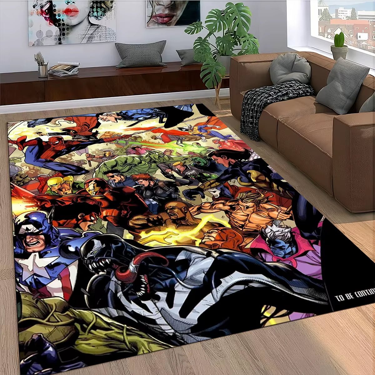 Marvel Superhero Series Spider Man Cartoon Carpet Rug for Bedroom Living Room Home Sofa Decoration,Kid Decor Floor Mat - FLUFFI