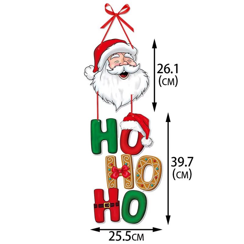 Merry Christmas Door Hanger New Year Party Pendants Xmas Tree Hanging Oranment Santa Claus Snowman Christmas Decoration for Home - FLUFFI
