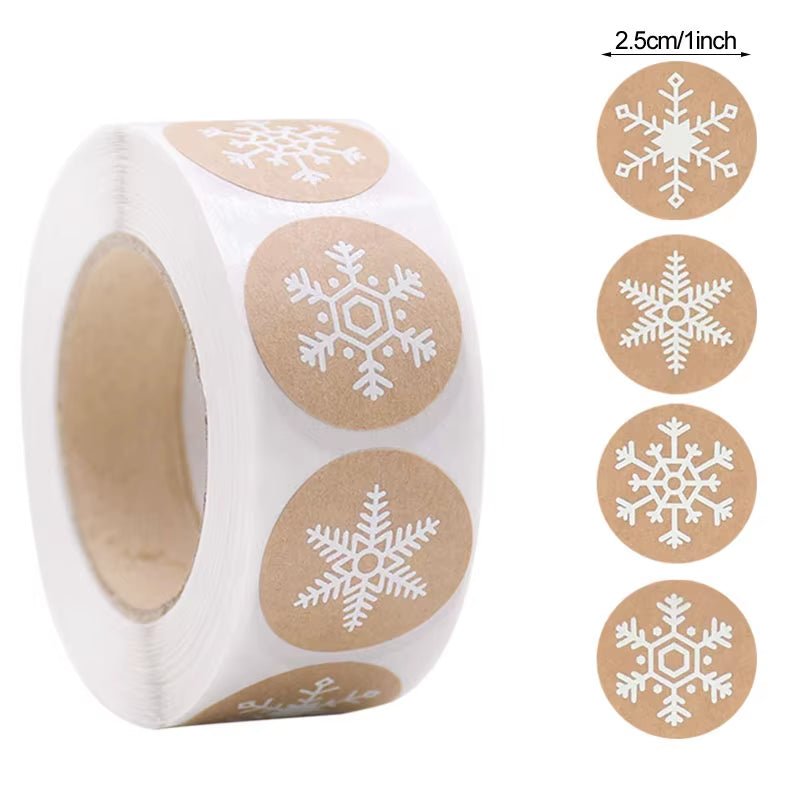 Merry Christmas Stickers Christmas Tree Elk Candy Bag Sealing Sticker Christmas Gifts Box Labels Decoration New Year 2025 - FLUFFI