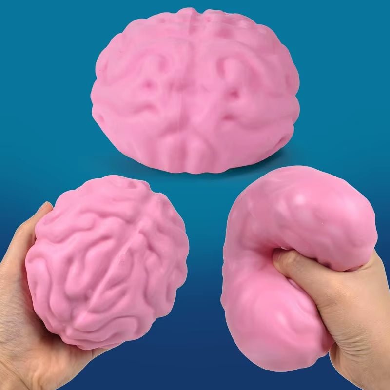 Mini Brain Squishy Squeeze Ball Funny Brain Balls Stress Relief Toy for Teens Adults Party Favors - FLUFFI