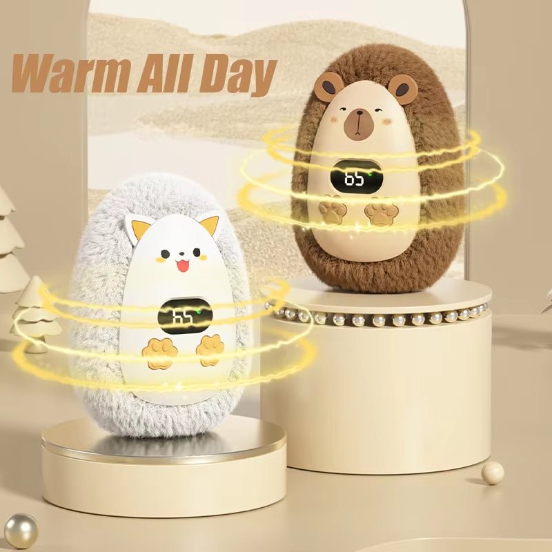 Mini Cartoon Hand Warmer Heater Portable Intelligent Hand Heater Long Life Rechargeable Outdoor Heaters Gift for Winter Home - FLUFFI