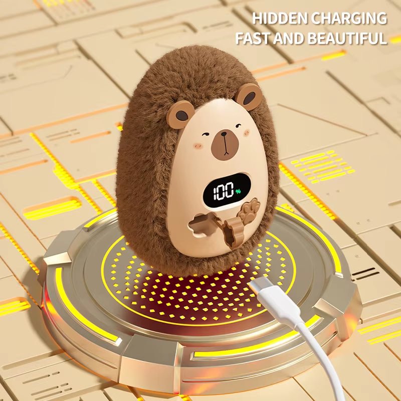 Mini Cartoon Hand Warmer Heater Portable Intelligent Hand Heater Long Life Rechargeable Outdoor Heaters Gift for Winter Home - FLUFFI