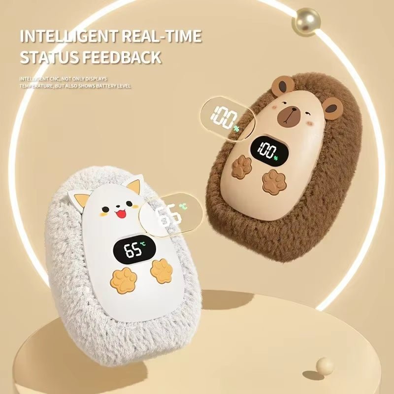 Mini Cartoon Hand Warmer Heater Portable Intelligent Hand Heater Long Life Rechargeable Outdoor Heaters Gift for Winter Home - FLUFFI