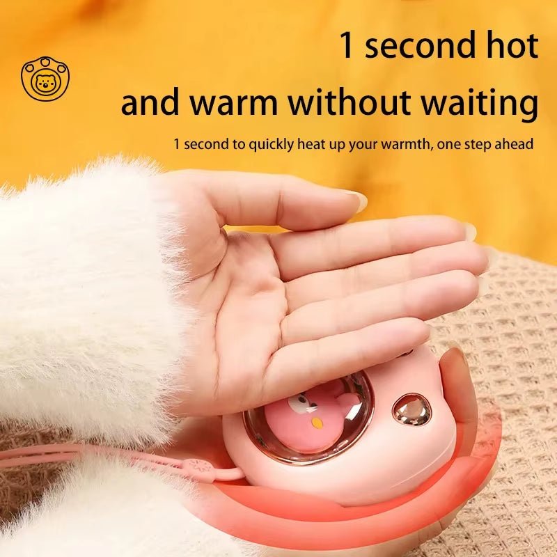 Mini Hand Warmer Mobile Power 2 in 1 Usb Charging Cute Cat Paw Pocket Hand Warmer Fast Heater Winter for Camping Office School - FLUFFI