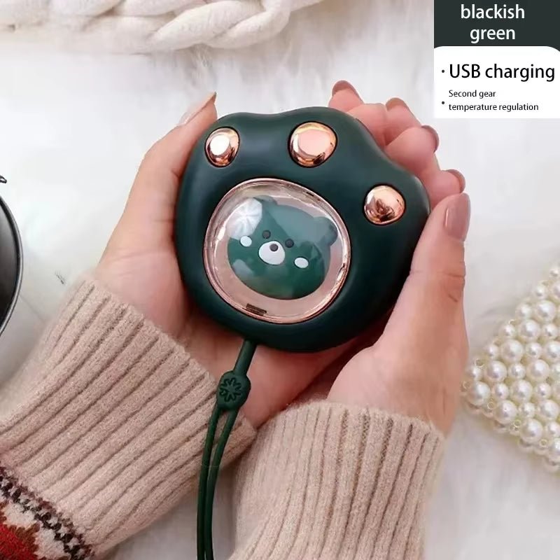 Mini Hand Warmer Mobile Power 2 in 1 Usb Charging Cute Cat Paw Pocket Hand Warmer Fast Heater Winter for Camping Office School - FLUFFI