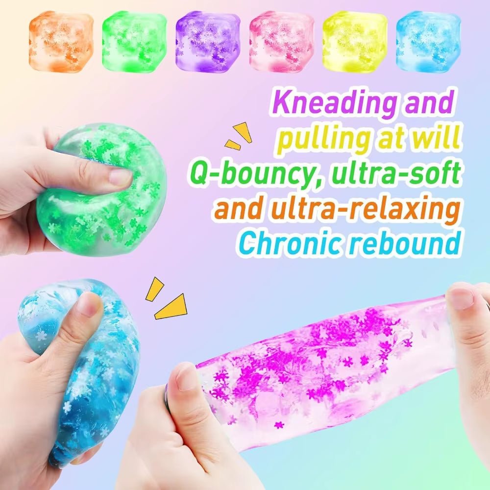 Mini Ice Cube Pinch Toy Transparent Small Ice Block Pinch Children Squeezing Toy Stress Relief Sensory Toy Birthday Gifts - FLUFFI