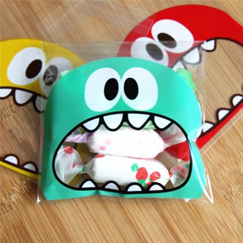 Monster Cookie Candy | Self - Adhesive Plastic Bags | Biscuits Snack Baking Packaging - FLUFFI