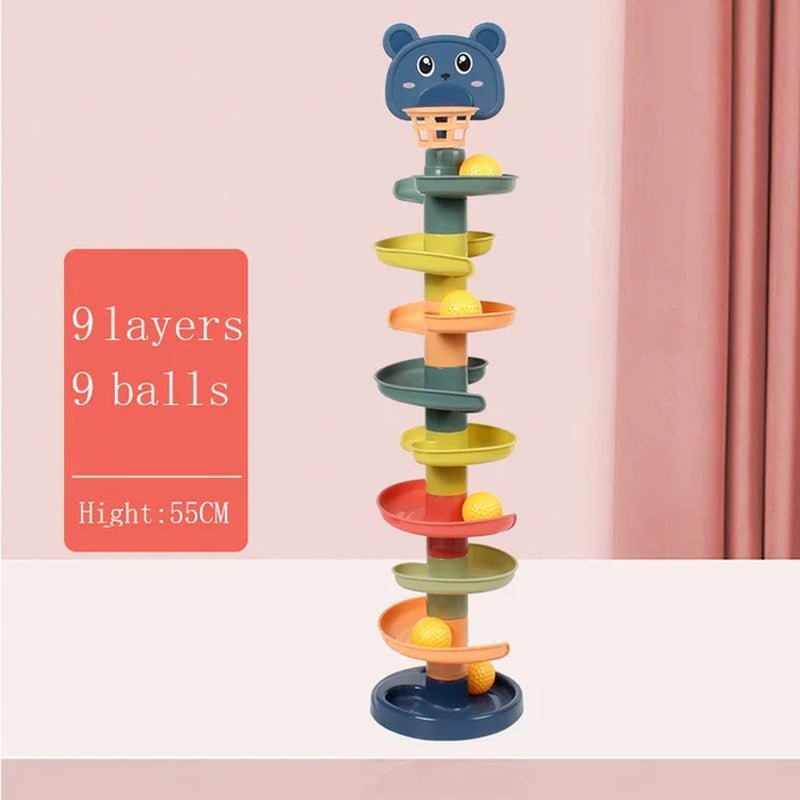 Montessori Baby Toy Rolling Ball Children Montessori Educational Games for Babies Stacking Track Baby Development Toys Children - FLUFFI