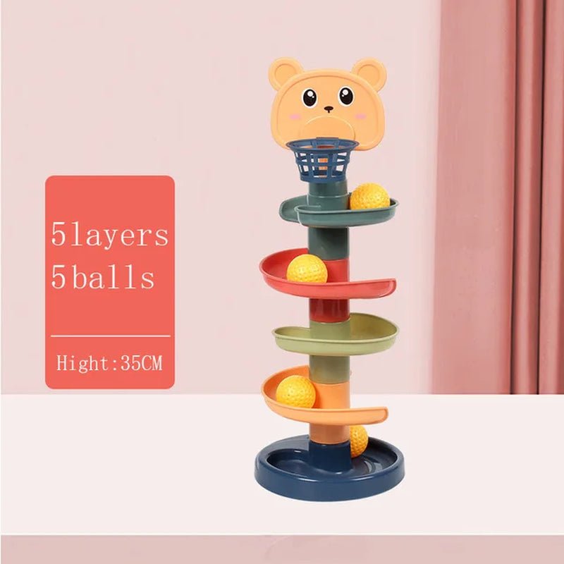 Montessori Baby Toy Rolling Ball Children Montessori Educational Games for Babies Stacking Track Baby Development Toys Children - FLUFFI