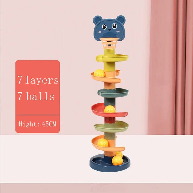 Montessori Baby Toy Rolling Ball Children Montessori Educational Games for Babies Stacking Track Baby Development Toys Children - FLUFFI