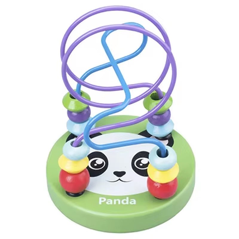 Montessori Baby Toys Wooden Roller Coaster Bead Maze Abacus Math Toys Toddler Early Educational Toys for Kids Children 1 - 3 Years - FLUFFI
