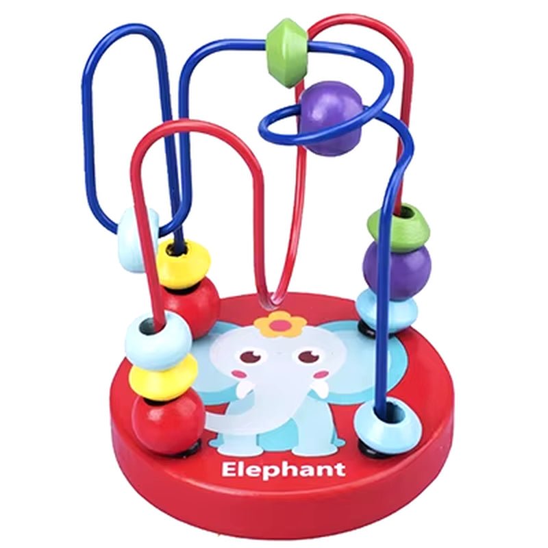 Montessori Baby Toys Wooden Roller Coaster Bead Maze Abacus Math Toys Toddler Early Educational Toys for Kids Children 1 - 3 Years - FLUFFI