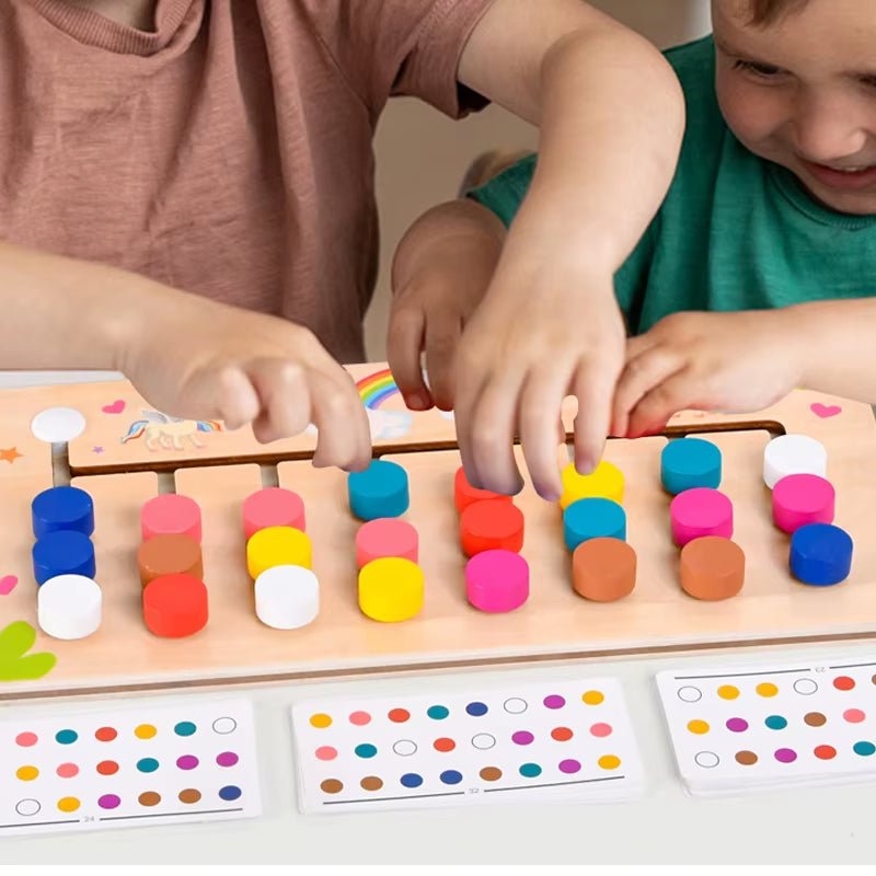 Montessori Learning Toys Mobile Color and Shape Puzzle,Matching Brain Teasers Logic Game Early Educational - FLUFFI