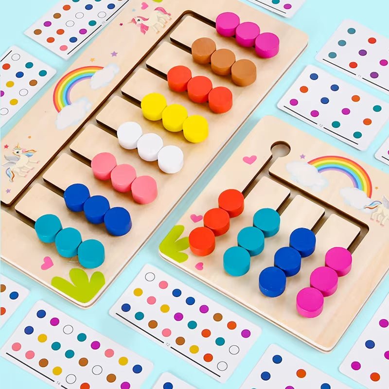 Montessori Learning Toys Mobile Color and Shape Puzzle,Matching Brain Teasers Logic Game Early Educational - FLUFFI