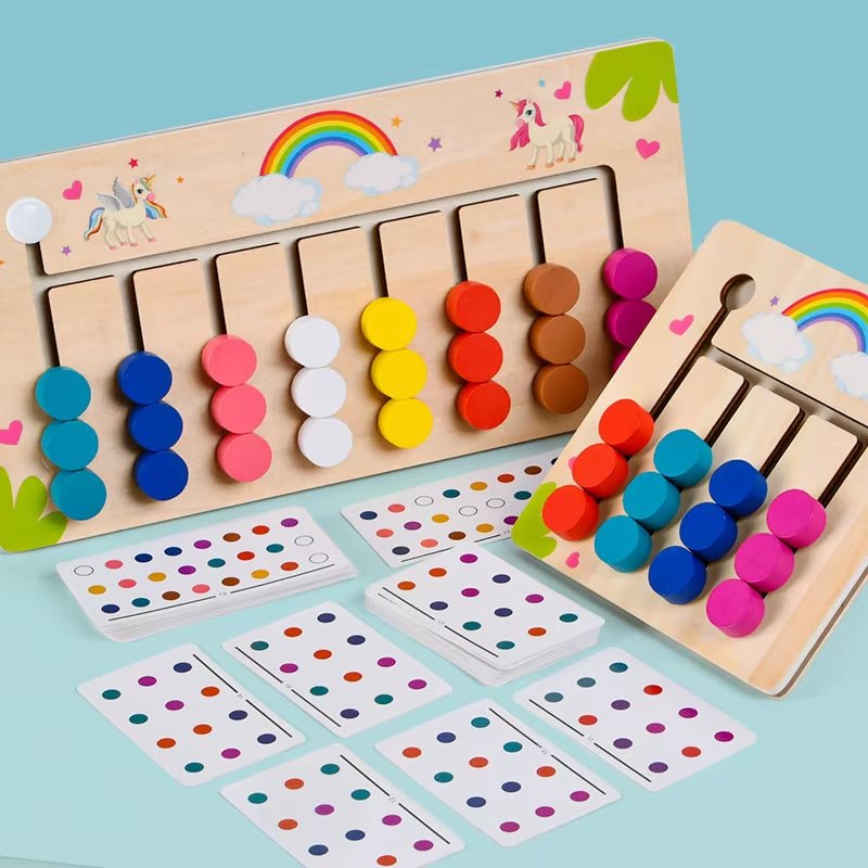 Montessori Learning Toys Mobile Color and Shape Puzzle,Matching Brain Teasers Logic Game Early Educational - FLUFFI