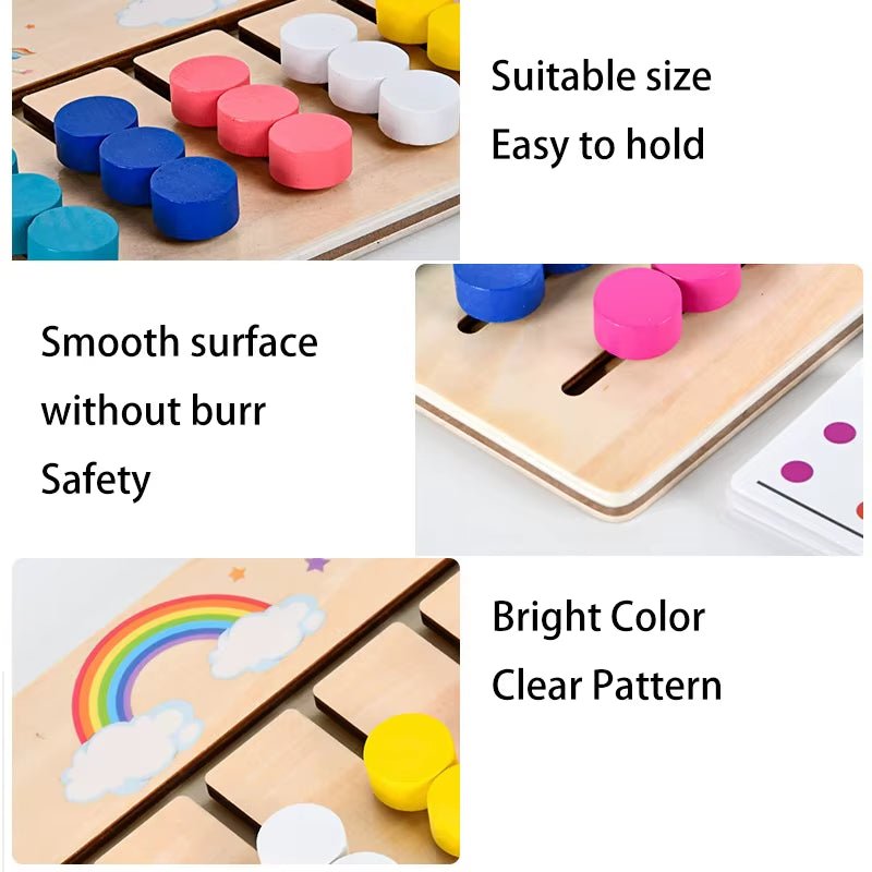 Montessori Learning Toys Mobile Color and Shape Puzzle,Matching Brain Teasers Logic Game Early Educational - FLUFFI