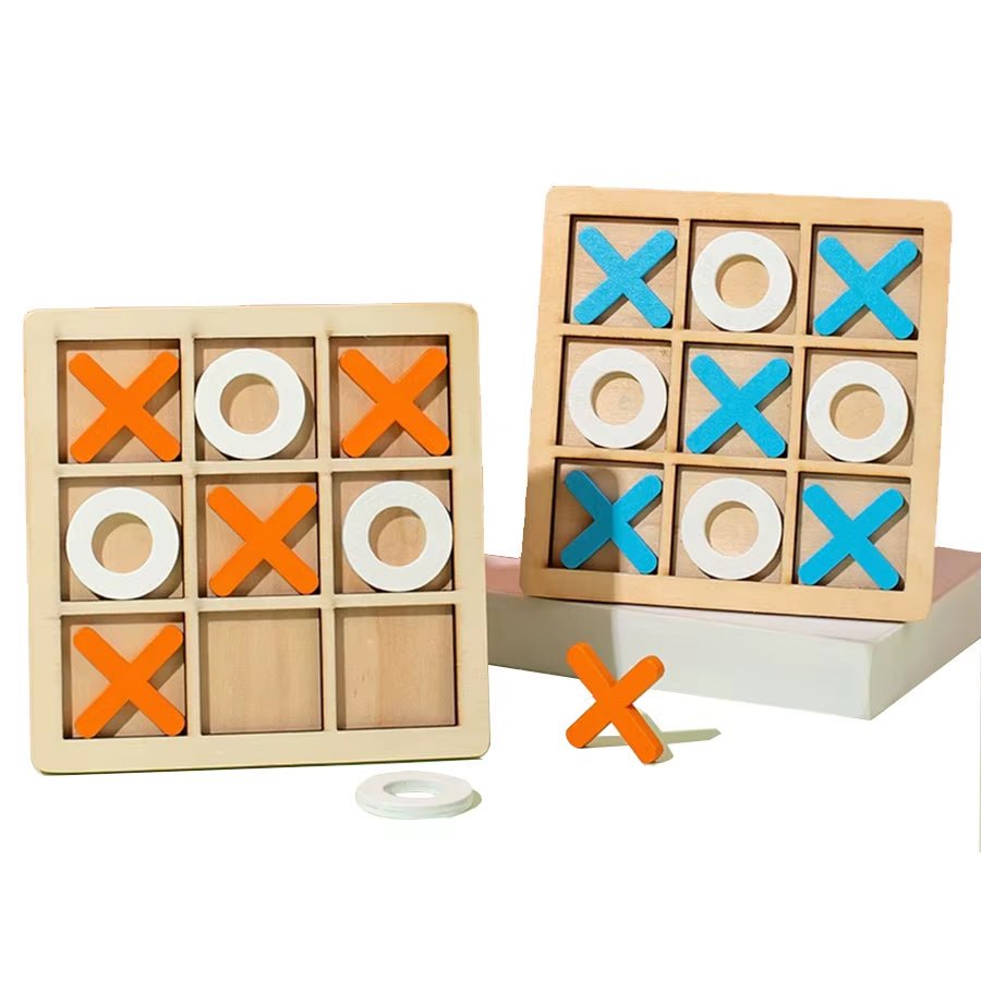 Montessori Play Game Wooden Toy Mini Chess Interaction Puzzle Training Brain Learing Early Educational Toys for Children Kids - FLUFFI