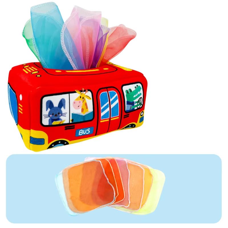 Montessori Toys Magic Tissue Box Baby Educational Learning Activity Sensory Toy for Kids Finger Exercise Busy Board Baby Game - FLUFFI