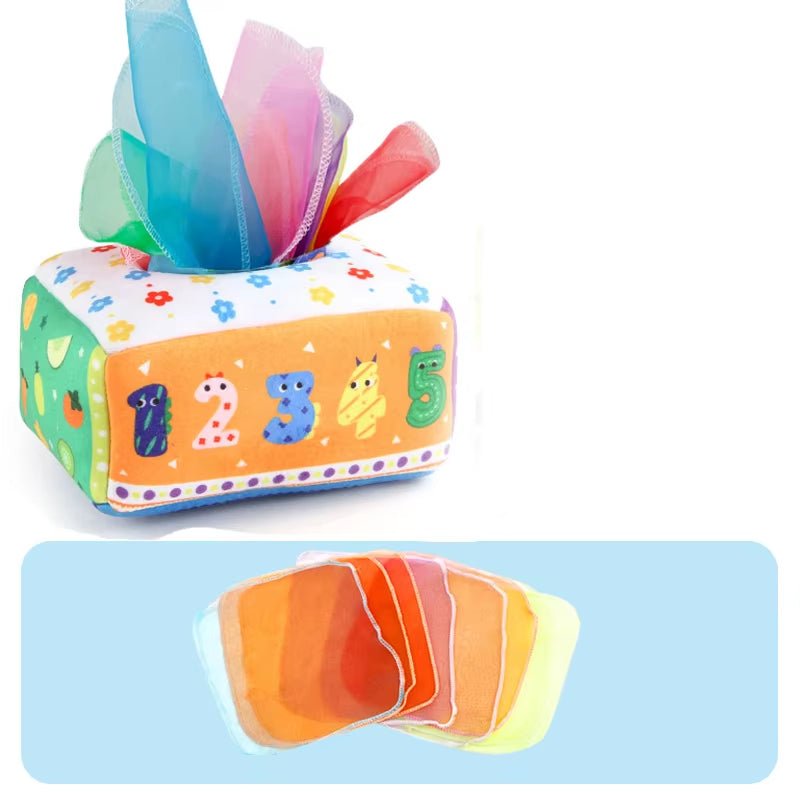 Montessori Toys Magic Tissue Box Baby Educational Learning Activity Sensory Toy for Kids Finger Exercise Busy Board Baby Game - FLUFFI