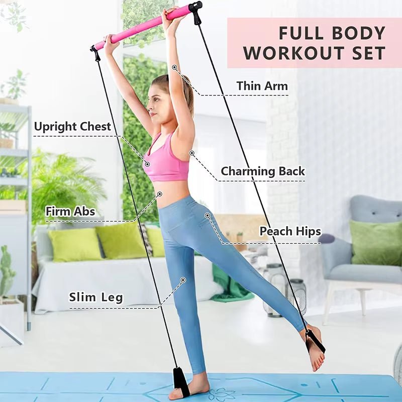 Multifunctional Pilates Bar | Combination Fitness | Yoga Chest Expansion - FLUFFI