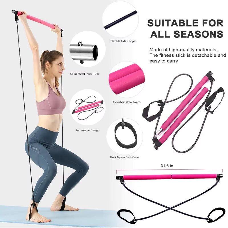 Multifunctional Pilates Bar | Combination Fitness | Yoga Chest Expansion - FLUFFI