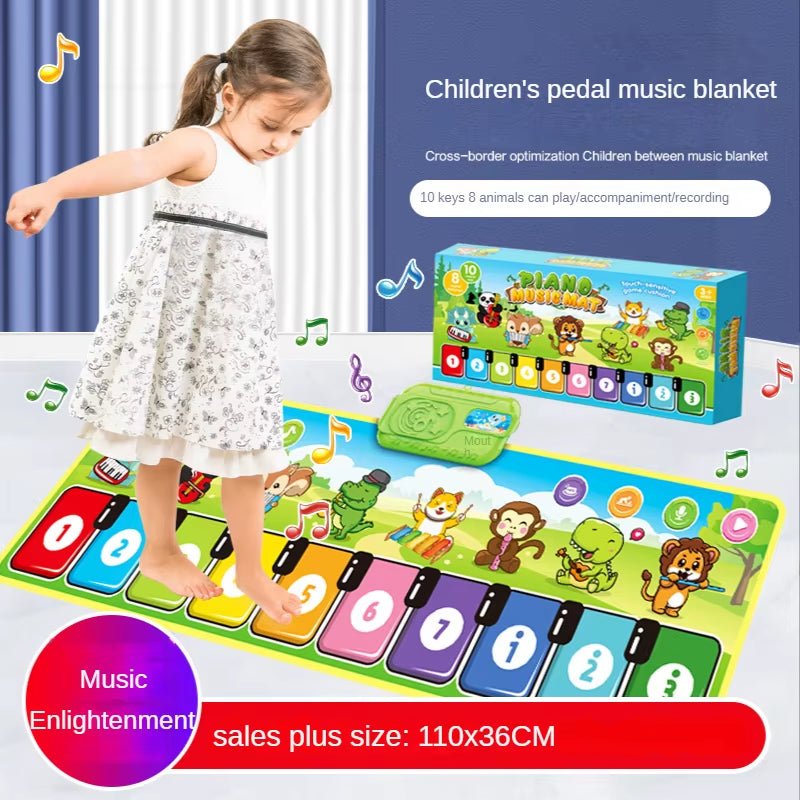 Musical Piano Mat - Floor Violin Keyboard - 8 Instruments Sounds - FLUFFI