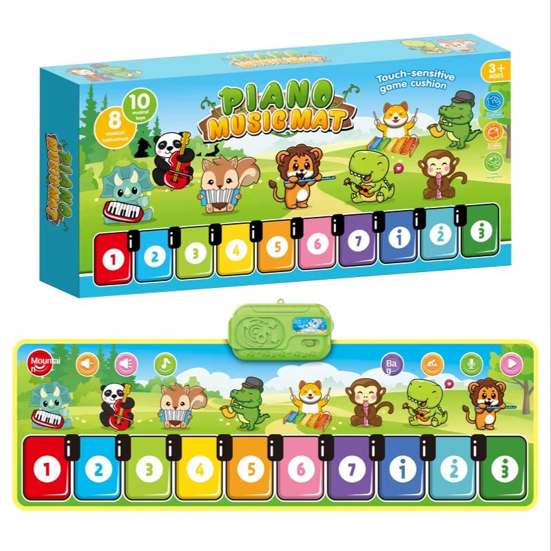 Musical Piano Mat - Floor Violin Keyboard - 8 Instruments Sounds - FLUFFI