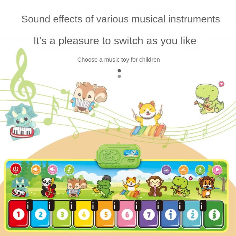Musical Piano Mat - Floor Violin Keyboard - 8 Instruments Sounds - FLUFFI