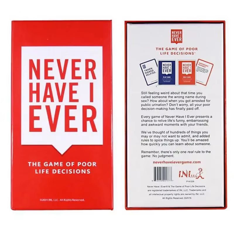 Never Have I Ever | Deluxe Box | Mega Set 550 Cards |Extension Board Game - FLUFFI