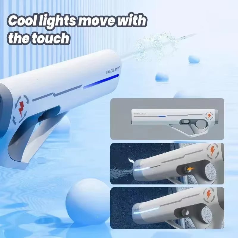New Automatic Water Gun Toy with Light Water Absorption Electric High Pressure Spray Soaker Blaster - FLUFFI