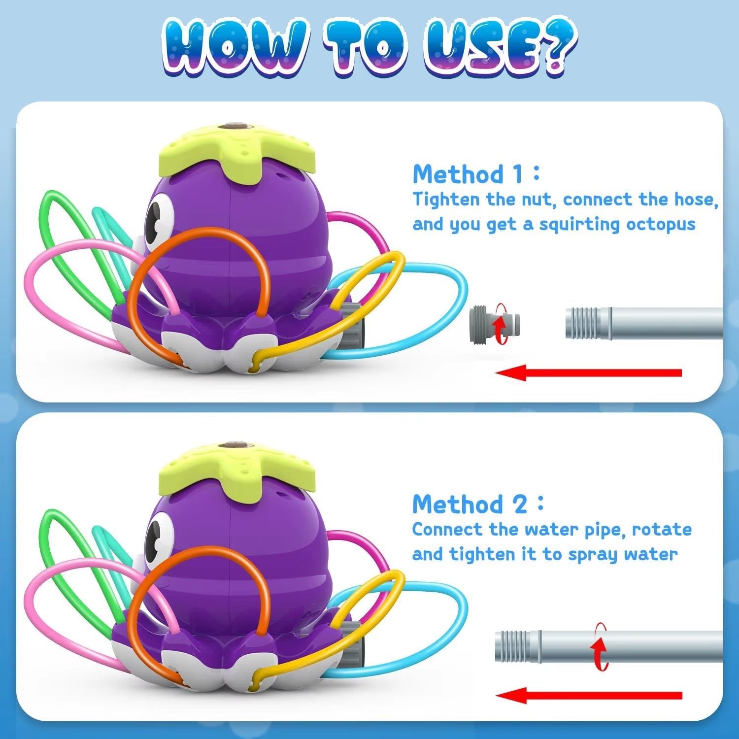 Octopus Sprinkler | Garden Water Toys | Summer Splash - FLUFFI