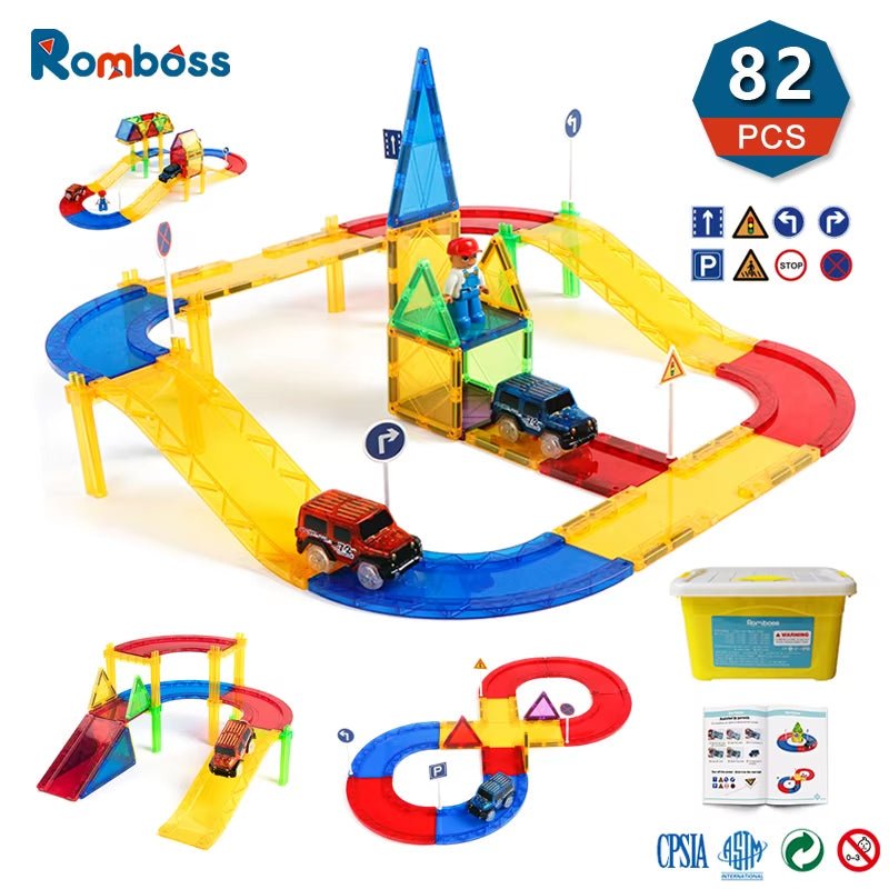 Orbit Magnetic Children'S Toys Plastic Material Lightweight Track Splicing Magnetic Kid Toy Children'S Birthday Gifts - FLUFFI
