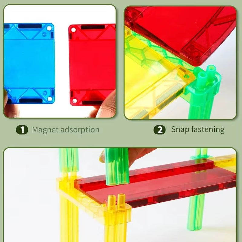 Orbit Magnetic Children'S Toys Plastic Material Lightweight Track Splicing Magnetic Kid Toy Children'S Birthday Gifts - FLUFFI