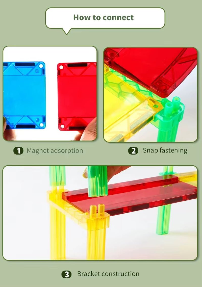 Orbit Magnetic Children'S Toys Plastic Material Lightweight Track Splicing Magnetic Kid Toy Children'S Birthday Gifts - FLUFFI