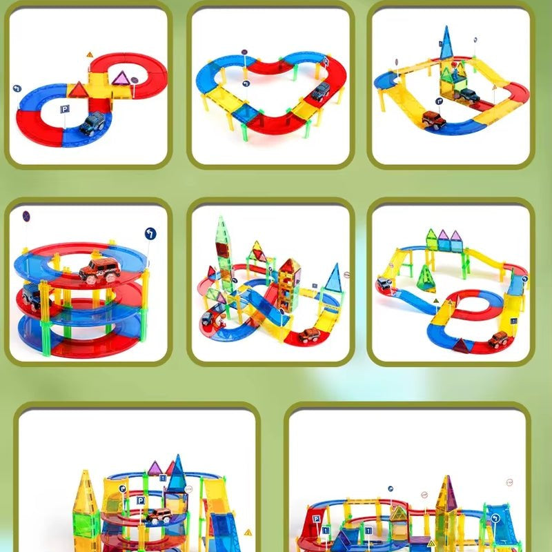 Orbit Magnetic Children'S Toys Plastic Material Lightweight Track Splicing Magnetic Kid Toy Children'S Birthday Gifts - FLUFFI