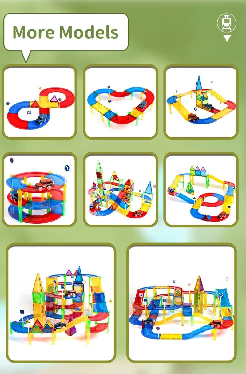 Orbit Magnetic Children'S Toys Plastic Material Lightweight Track Splicing Magnetic Kid Toy Children'S Birthday Gifts - FLUFFI