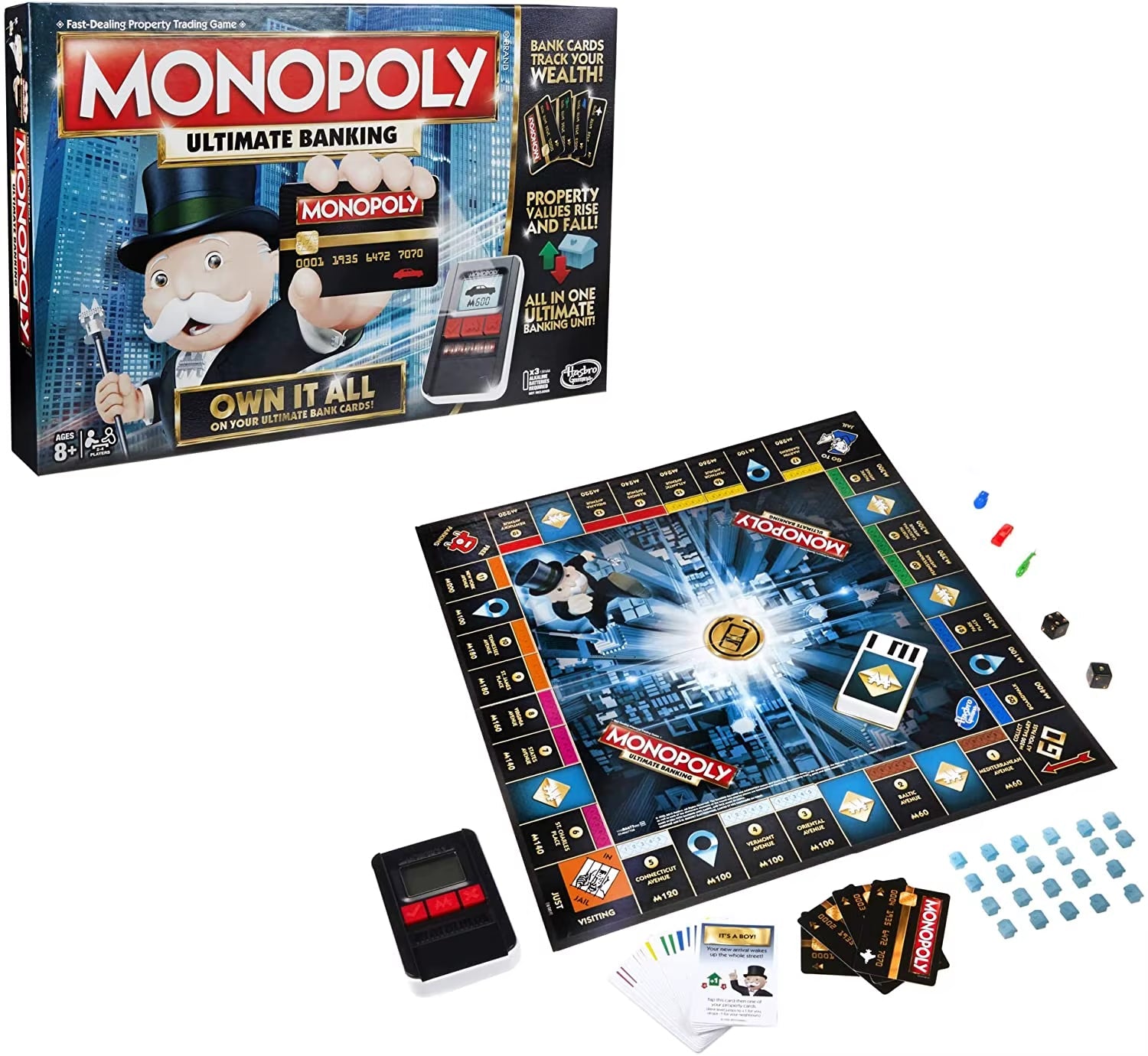 Original Monopoly | Board Games | Electronic Banking | Family Fun! - FLUFFI